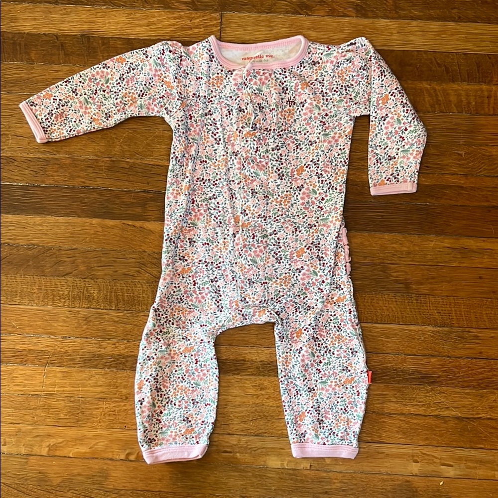 Magnetic Me Floral Ruffle Onesie